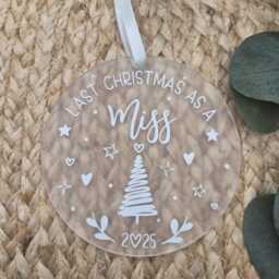 Last Christmas As A Miss Bauble, Tree Decoration - thumbnail 2