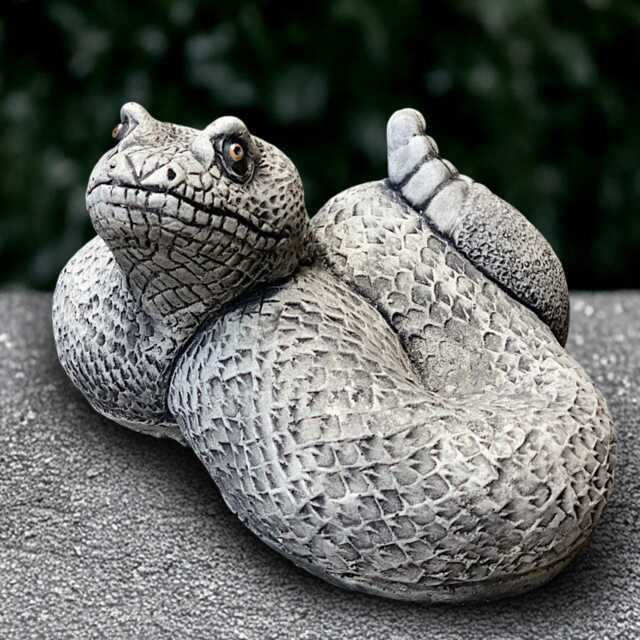 Concrete Snake Sculpture Cement Figurine Outdoor Guardian Statue Animal Decoration Handmade Art Front Door Decor - image 1