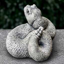 Concrete Snake Sculpture Cement Figurine Outdoor Guardian Statue Animal Decoration Handmade Art Front Door Decor - thumbnail 4