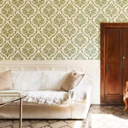 Damask Wall Stencil Belita, Allover Reusable Pattern For Diy Decor - thumbnail 1