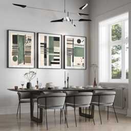 Neutral Green, Abstract Art Prints, Modern Art, Brush Strokes, Wall , Set Of 3 A5, A4, A3 A3+ A2 A1 Sizes, Fast Delivery - thumbnail 2