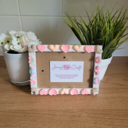 Colourful Heart Shaped Resin Flat Backs Deep Box Photo Frame 4 X 6 Inches - thumbnail 1