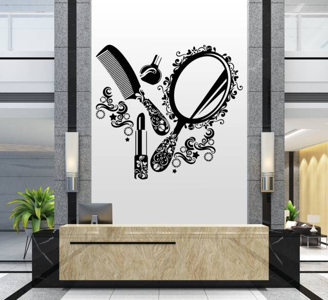 Makeup Wall Decal Beauty Salon Cosmetics Art 046Re - image 1