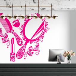 Makeup Wall Decal Beauty Salon Cosmetics Art 046Re - thumbnail 3