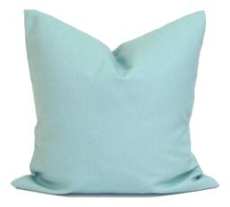 Spa Blue Pillow Covers, Robin's Egg Solid Cushion Covers - thumbnail 1