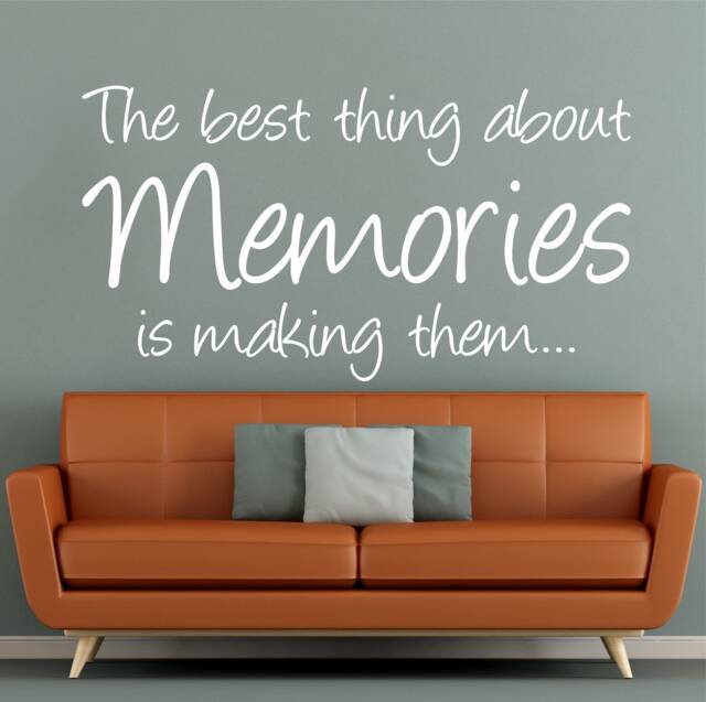 The Best Thing About Memories Is Making Them, Wall Sticker Quote Decal Words Vinyl Adhesive - image 1