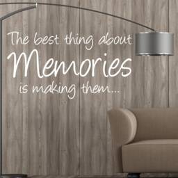 The Best Thing About Memories Is Making Them, Wall Sticker Quote Decal Words Vinyl Adhesive - thumbnail 3