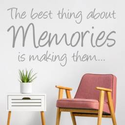 The Best Thing About Memories Is Making Them, Wall Sticker Quote Decal Words Vinyl Adhesive - thumbnail 2