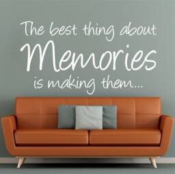 The Best Thing About Memories Is Making Them, Wall Sticker Quote Decal Words Vinyl Adhesive