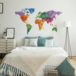 Origami World - Map Wall Art Decals Ar Decal Skuorigamicwmstick - thumbnail 3