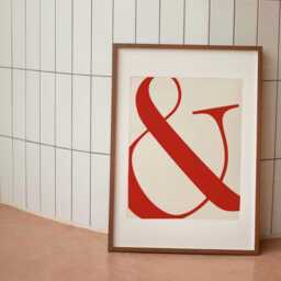 And & Print, Unframed Art, Bold Typography, Red Living Room Decor, Statement Gallery Wall, Kitchen Art Work, Symbols, Minimalist, Retro Wall - thumbnail 2
