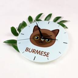 A Clock With A Burmese Cat. New Collection The Cute Art-Dog Cat - thumbnail 2