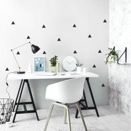 Triangle Wall Decals, 2'' Inch - 5cm Set, Black Sticker Triangles, Decor, Grey Shape Art, Kids Room & Home Decor - thumbnail 3