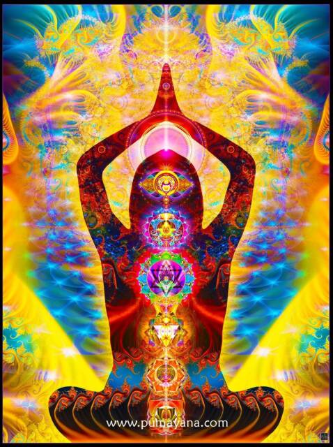 Chakra Tapestry - Chakras Wall Hanging Art Kundalini Cosmic Body - image 1