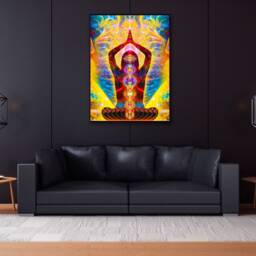 Chakra Tapestry - Chakras Wall Hanging Art Kundalini Cosmic Body - thumbnail 2