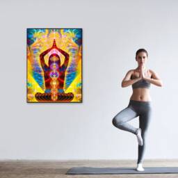 Chakra Tapestry - Chakras Wall Hanging Art Kundalini Cosmic Body - thumbnail 3