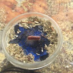 Odin The Allfather Candle - Volknut Charm-Beeswax Wood Wick Candles-Black Tourmaline-Mugwort - thumbnail 4