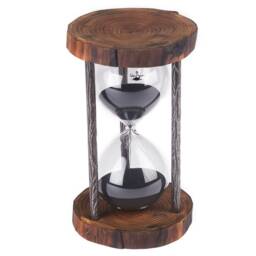 Live Edge Butternut Wood Sand Timer, Black - 15 Or 30Min - thumbnail 2