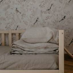 Natural Linen Baby Bedding Set Toddler Duvet Cover & Pillowcase - thumbnail 2