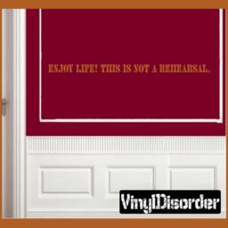 Enjoy Life This Is Not A Rehearsal - Vinyl Wall Decal Quotes Sticker Billiardquotes01Et - thumbnail 1