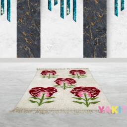 Yakiti - 4X6Ft Moroccan Rug, Beni Ourain Area Modern Wool Living Room Beniourain Handmade Soft Carpet, 134 cm X 190 - thumbnail 2