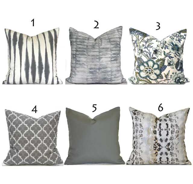 Indoor Pillow Cover With Zippers, Easy To Use & Washable, Pick Your Favorite Grays - image 1