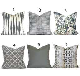 Indoor Pillow Cover With Zippers, Easy To Use & Washable, Pick Your Favorite Grays - thumbnail 1