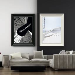 A1 A2 A3 A4 Black White Picture Frame Room Decor Aesthetics, Photo Gift For New Mum, Swept Ornate Gifts Family - thumbnail 1