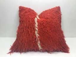 Handwoven Kilim Pillow Cover, Bohemian Home Decor - 16x16 - thumbnail 1
