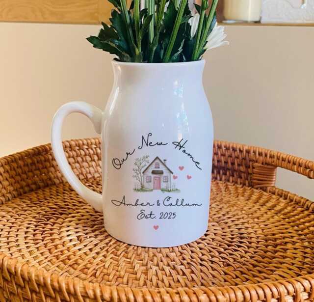 Personalised New Home Gift - Our Small Vase Housewarming Moving in Couples Friend First Gifts - image 1