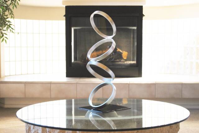 Mid Century Modern Metal Sculpture Art Abstract Simple Contemporary Decor Modernist By Petrykowski Artworks - image 1