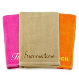 "Personalized Monogram Beach Towel - 100% Cotton 100cm X 180cm - 39"" 71" - thumbnail 1