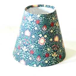 William Morris Candle Clip Lampshade Persian Green Clip-On Chandelier Shade - thumbnail 2