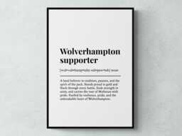Wolverhampton Wanderers Supporter Funny Definition Sport Football Gift Wall Art Print - thumbnail 1
