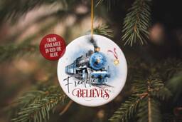 Christmas Train Ceramic Ornament, Polar Steam Xmas Bauble, Express 1St Christmas, Stocking Filler, Decoration, Personalised Gift