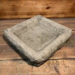 stone Garden Square Bird Bath Bowl Ornament Top Only - thumbnail 3