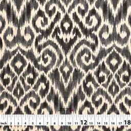 Thompson Ikat Color Pewter Linen Blend Curtain, Valance Pleated, Lined Drapery Panel Offered As Upgrades - thumbnail 2