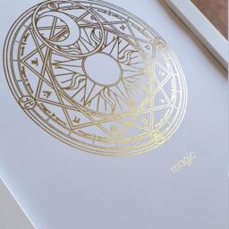 A4 Metallic Foil Magic Circle Wall Art, Boho Print in Copper, Gold, Silver Or Rose Gold - thumbnail 3