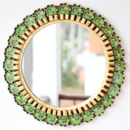 "Peruvian Mirrors ""Armoniosa Light Green Plus 45 cm" - thumbnail 1