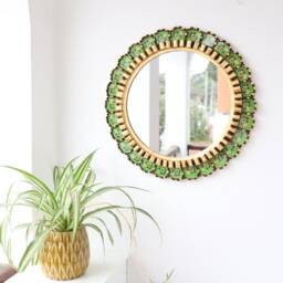 "Peruvian Mirrors ""Armoniosa Light Green Plus 45 cm" - thumbnail 3