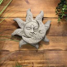 stone Garden Sun/Moon Face Wall Plaque Hanging Ornament - thumbnail 2