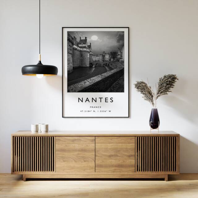 Nantes France Travel Poster Minimalist Wall Art - image 1