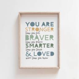 Set Of 3 Boys Bedroom Prints, Nursery Sage Green, Rule, Playroom, Wall Art, Affirmation Decor - thumbnail 2