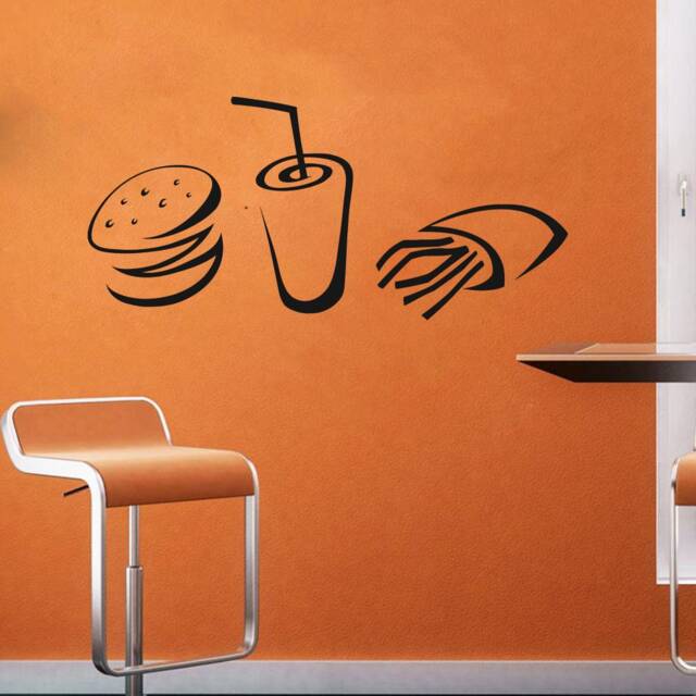 Burger Wall Decal Removable Fast Food Window Sticker 1202 - image 1