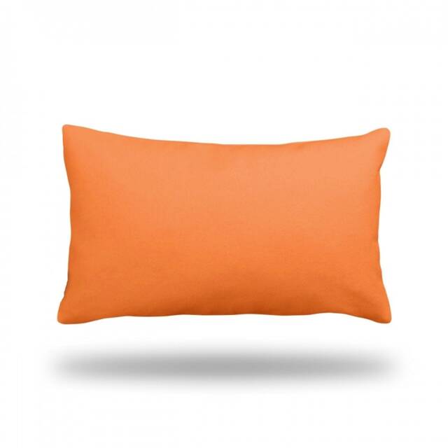 "Solid Orange Throw Pillow, Decorative Pillow Cover, Case - Rectangle 13"" X 22" - image 1
