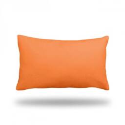 "Solid Orange Throw Pillow, Decorative Pillow Cover, Case - Rectangle 13"" X 22" - thumbnail 1