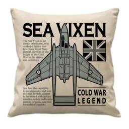 De Havilland Dh 110 Sea Vixen Royal Navy First Generation Jet Fighter Military Aircraft Cushion Inner Included - thumbnail 1