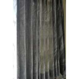 "Grey Silver Silk Curtain Panels 52""x96" - thumbnail 4