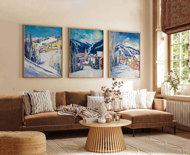 Beaver Creek Ski Poster Set, Print, Colorado Poster, Resort Wall Art, Retro Print - image 1