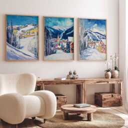 Beaver Creek Ski Poster Set, Print, Colorado Poster, Resort Wall Art, Retro Print - thumbnail 3